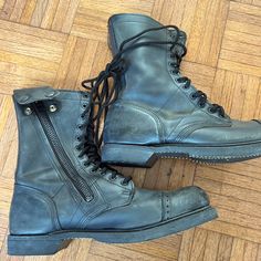 New Without Original Box 10” Corcoran 995 Zipper On The Side Full Force Gear In Dull Black Color Size 13 M. Made In Usa Shredded Jeans, On The Side, Size 13, Black Color, Original Box, Made In Usa, Men's Shoes, Shoe Boots, Force