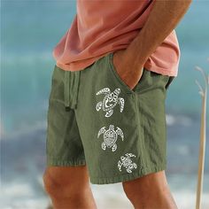 Season:Spring  Summer; Fabric:Cotton Blend; Gender:Men's; Style:Hawaiian,Casual; Occasion:Streetwear,Outdoor,Going out,Holiday; Fit Type:Regular Fit; Function:Comfort,Breathable; Waistline:Mid Waist; Pattern:Animal; Design:Elastic Waist,Drawstring,Print; Pants Type:Summer Shorts,Beach Shorts,Shorts; Fly Type:Elasticity,Drawstring; Front page:FF; Listing Date:12/06/2023; Hips:; Length:; Waist:; Fit US Size:; Fit UK Size:; Fit EU Size:; Pants Length:Short