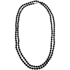 A chic vintage necklace! A single strand of jet-black Czech crystals fastened with a goldtone springring clasp. A simple and stylish long (60 in / 148 cm) rope necklace which can be worn single or double stranded. Vintage Capsule Wardrobe, Black Long Necklace, 10 Item Wardrobe, Dramatic Necklace, Necklace Drawing, History Bounding, Wedding Kit, Jewelry Kit, 5 Year Plan