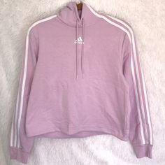 Women’s Adidas Hoodie Adidas Cotton Outerwear With Ribbed Cuffs, Casual Spring Hoodie With Ribbed Collar, Adidas Spring Sweatshirt With Drawstring Hood, Adidas Sweatshirt With Drawstring Hood For Spring, Adidas Casual Sweatshirt For Spring, Adidas Casual Spring Sweatshirt, Casual Adidas Fleece Outerwear, Casual Adidas Sweatshirt For Spring, Adidas Fleece Outerwear For Fall