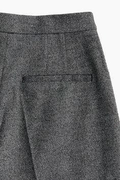 Creased Pants - Dark gray melange - Ladies | H&M US Casual High-waisted Bottoms With Pleated Waist, Casual High Waist Bottoms With Pleated Waist, Casual High-waist Pants With Pleated Waist, Casual High Waist Pants With Pleated Waist, Fall High-waisted Bottoms With Side Pockets, Casual High-waisted Pleated Pants, Classic High Waist Pants With Elastic Waistband, Fall Bottoms With Hip Pockets And Tapered Leg, Tapered Dress Pants With Welt Pockets For Fall