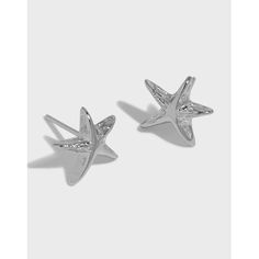 925 Silver Starfish Earrings Sterling Silver Starfish Charm Earrings, Sterling Silver Starfish Earrings With Charm, Sterling Silver Starfish-shaped Earrings With Charm, Sterling Silver Starfish Earrings, Silver Sterling Silver Starfish Earrings, Sterling Silver Starfish Earrings In Silver, Silver Sterling Silver Starfish Charm Earrings, Silver Sterling Starfish Charm Earrings, Star Texture