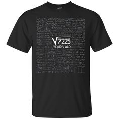 a black t - shirt with the words v135 years old written on it