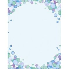 a blue and green background with lots of bubbles in the shape of a circle on it