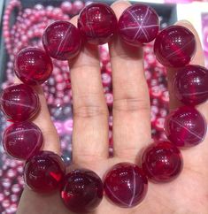 Material:  Ruby beads Size:16mm/18mm/20mm Quality: A Quantity: 1 strand 6mm approx 29 pcs one strands 7mm approx25 pcs one strands 8mm approx 22 pcs one strands 9mm approx 21pcs one strands 10mm approx 19 pcs one strands 11mm approx 18pcs one strands 12mm approx 16 pcs one strands 13mm approx 16 pcs one strands 14mm approx 15 pcs one strands 15mm approx 14pcs one strands 16mm approx 13pcs one strands 17mm approx 13pcs one strands 18mm approx 12pcs one strands 19mm approx 12pcs one strands 20mm a Spiritual 8mm Beads Jewelry For Birthday Gift, Spiritual Jewelry With 8mm Beads For Birthday Gift, Spiritual Bracelet With Round Beads For Birthday Gift, Handmade Jewelry With Round Beads For Gifts, Handmade Round Beads Jewelry For Birthday, Handmade Round Beads Birthday Jewelry, Large Beaded Round Crystal Bracelet For Gift, Round 8mm Bead Jewelry Gift, Gift Crystal Bracelet With Spacer Beads