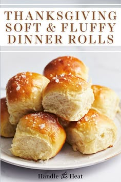 This simple recipe for homemade ultimate dinner rolls makes beautifully golden brown rolls with a soft and fluffy texture! Tons of baking tips, video for how to shape rolls, and make ahead instructions included. Christmas Dinner Rolls, Bread Machine Rolls, Ultimate Cookie Recipe, Food To Share, Fluffy Dinner Rolls, Handle The Heat, Friendsgiving Dinner, Homemade Baking