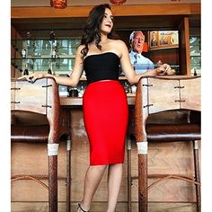 Skirt Only Size(Inch) (Unstretched): Xs Length: 22.8 Waist: 22.4 Hips: 29.5 S Length: 22.8 Waist: 23.6 Hips: 30.7 M Length: 22.8 Waist: 24.8 Hips: 31.8 L Length: 22.8 Waist: 25.9 Hips: 33.0 If You Have Seen Another Bandage Skirt That You Are Interested In, I Can Probably Special Order It. Please Message Me And I Will See What I Can Do For You. Happy Shopping!!! Red Stretch Pencil Skirt For Party, Chic Red Pencil Skirt For Party, Red Fitted Midi Pencil Skirt, Chic Red Stretch Pencil Skirt, Chic Red Pencil Skirt, Red High Waist Fitted Mini Skirt, Red Fitted High Waist Mini Skirt, High-waisted Red Fitted Pencil Skirt, Chic Red Knee-length Mini Skirt