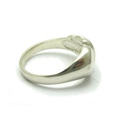 Sterling silver ring - R000307. Stamped 925. Approximate weight 3.0 grams. Top width 1.0cm (0.40 inches). All our jewels are made from solid sterling silver 925/1000 and are carefully crafted by hand in our family workshop. We dispatch your orders in 5 working days, worldwide and the postage is $5. We ship registered priority mail. Please allow 5-7 working days for delivery in Europe and 10-15 working days outside Europe. For any questions - please do not hesitate to contact me! Sterling Silver Hallmarked Dome Ring, Classic Sterling Silver Midi Rings Stamped 925, Classic Sterling Silver Midi Rings, Sterling Silver Rings With Round Band For Formal Occasions, Classic Hallmarked Sterling Silver Dome Ring, Classic Sterling Silver Open Band Midi Rings, Classic Sterling Silver Open Heart Ring, Classic Sterling Silver Dome Ring With Open Band, Formal Open Ring Stamped 925