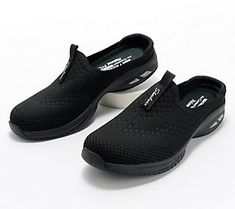 Sneaker comfort meets effortless slip-on style. Cute, comfy, and well cushioned, these must-have mules are designed to make the most of your downtime. From Skechers. Leopard Print Sneakers, Beaded Shoes, Black Clogs, Skechers Bobs, Suede Clogs, Platform Clogs, Print Sneakers, Skechers Women, Cute Comfy