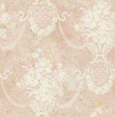 Sample Cameo Spatula Wallpaper in Pink Pink Backgrounds, Pastel Color Schemes, Cottage Rose, Crafting Inspiration, Color Wallpaper, Damask Wallpaper, Diamond Collection, Bathroom Wallpaper, Floral Vine