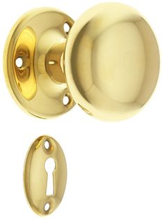 an image of a golden door handle and knob