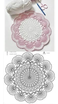 Crochet Doily Pattern, Cute Crochet Patterns, Doily Pattern