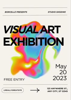 an event poster for the visual art exhibition