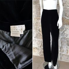 Vintage 1980s Joseph Abboud Luxurious Black Velvet Pants | Etsy Black Velvet Pants, Puffy Skirt, Womens Trousers, Vintage Crop Tops, Black Knit Dress, Joseph Abboud, Velvet Pants, Fit Pants, Lovely Dresses