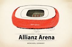 an illustrated drawing of the allianz arena