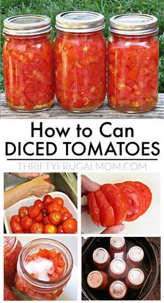 how to can diced tomatoes in jars