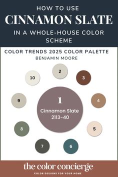 the color scheme for cinnamon slate in a whole house color scheme