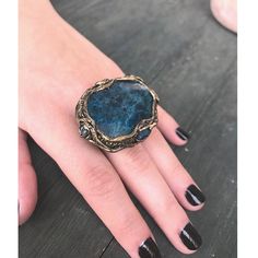 "Extra large stone ring, blue Apatite ring, extravagant statement ring, bold huge ring. Looking for more rings in this style? Pick your favorite from the list below: https://etsy.me/35gFzEu Good to know: Since I work mainly with natural stones, which change shades depending on the lighting, background, shooting angle, it is important for me to accurately convey the color and texture of the jewelry. I photograph my products in ONLY natural light and NEVER use filters. Usually, all the jewelry is Spiritual Blue Crystal Ring, Blue Rings With Large Stone For Healing, Spiritual Blue Crystal Gemstone Ring, Blue Spiritual Crystal Ring For Gift, Spiritual Blue Crystal Ring Gift, Spiritual Blue Crystal Ring For Gift, Huge Ring, Lighting Background, Ring Blue Stone