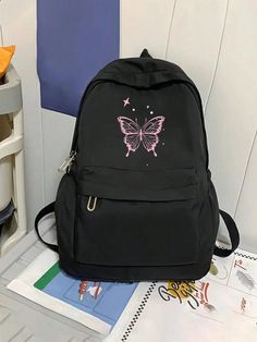 Bird in Bag - Fresh and Stylish Butterfly Print Backpack for Women's Travel School Emergency Bag, Kit For School, School Emergency Kit, School Bag College, School Bag Essentials, Emergency Bag, Butterfly Bags