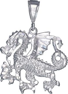 Handmade. Diamond Cut Finish Solid Sterling Silver Dragon Charm 1.75 Inches (45 mm) 5.7 Grams Solid Sterling Silver Figaro Chain 24 Inches .925 Stamped Made in USA By eJewelryPlus .925 Sterling Silver Dragon Pendant Necklace. Dragon Charm is made in USA By eJewelryPlus. Its made out of .925 Solid Sterling Silver. 24 inch Figaro Chain is Solid Sterling Silver made in Italy. Weights and Measurements are Approximate Product specifications Brand: ------------------ eJewelryPlus Metal: -------------- Geeky Jewellery, Pendant Necklace Diamond, Silver Figaro Chain, Necklace Dragon, Fantasy Necklace, Silver Dragon Necklace, Mens Necklace Pendant, Men's Necklace Gold, Gold Coin Necklace