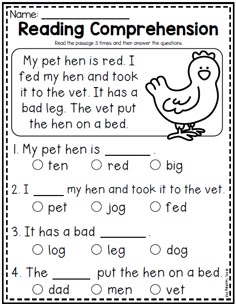 reading worksheet for children with pictures of animals and words to read in the same language