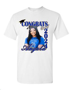 Custom Graduation Photo tshirt. Make it a special year for your grad with these custom photo shirts as a gift for them, or as a great way for the whole family to celebrate this awesome milestone. This shirt is unisex sizing, soft, comfortable, and lightweight . Grad T Shirt Ideas, Graduation Tshirt, Graduation Shirts For Family, Graduation Tshirts, Grad Shirts, Bachelorette Vacation, Graduation Shirt, Couple Tees, Graduation Shirts