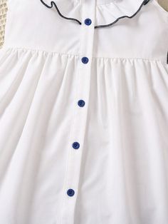 Sleeveless Spring Dress For School, Sleeveless Spring Dresses For School, Blue Sleeveless Dress With Bow, Sleeveless Cotton School Dress, White Summer Dress For School, Sleeveless Summer School Dress, Spring School Dresses With Buttons, White Sleeveless School Dress, Casual Academia