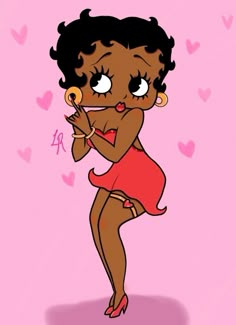 Brown Betty Boop, Betty Boop Pose, Betty Boop Scorpio, Black Betty Boop Pfp, Black Betty Boop Costume, Pink Betty Boop Wallpaper, Betty Boop Costume Black Women, Betty Boop Black Woman, Black Betty Boop Wallpaper