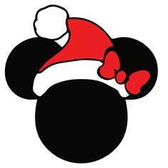 an image of mickey mouse with santa hat