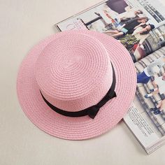 Elevate Your Summer Style Step into the sunshine with confidence and grace with our Classic Summer Panama Hat. Crafted from a blend of paper and straw materials, this hat is not just a fashion statement—it's a practical accessory designed to keep you cool and protected under the sun. Perfect for beach days, garden parties, or any casual outing, this hat combines elegance and functionality with its stylish flat brim and charming bowknot detail. Key Features Lightweight Material: Made from straw a Top Hats For Women, Fedora Beach, Beach Hats For Women, Straw Boater Hat, Lace Hat, Girls Sun Hat, Summer Hats Beach, Straw Boater, Summer Straw Hat