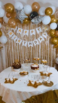 This is my 21st birthday inspired on white golden theme party . Birthday decorations and golden decor Happy Birthday Decoration Ideas, Easy Birthday Decorations, Golden Birthday Themes, Gold Theme Birthday, Birthday Decoration Ideas At Home, Golden Birthday Party, 21st Birthday Themes, Diy Banners, Golden Bday