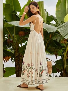 Backless Pleated Floral Dress Honeymoon Vibes, 90s Y2k Fashion, Interactive Stories, Long Midi Dress, Pregnancy Outfits, Vacation Mode, Outfit Aesthetic, Beach Dresses, 21st Birthday