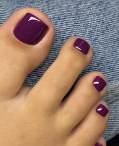 Toenail Polish Colors, Pretty Toenails, Best Toe Nail Color, Purple Toe Nails, Fall Toe Nails, Fall Pedicure