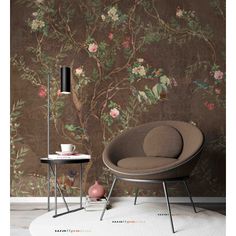 Check the size you ordered, if you order more than one, the pattern will not be repeated. Prepasted PVC-free, non-woven wallpaper. High washability, UV ray resistant. Quick, easy, and clean. Easy removable. No additional adhesive is required, just tap water. Paper weight 200 gr/m2. Size: 5.58' H x 8.5' W | Winston Porter Coree Smooth Wall Mural Vinyl in Brown | 102 W in | Wayfair | Home Decor Peacock Wallpaper, Art Chinois, Chinoiserie Wall, Background Floral, Bedroom Murals, Chinoiserie Wallpaper, Brown Background, Smooth Walls, Wallpaper Living Room