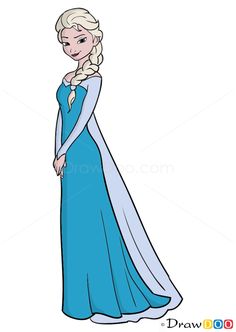 an image of a frozen princess in blue dress