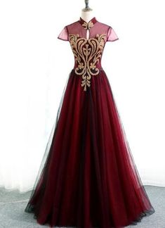 Fantasy Dress Art, Tulle Evening Gown, Orange Gown, Gold Formal Dress, Gown Mermaid, Color Rush, Dress Art, Long Formal Dress, Red Cap