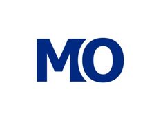 the logo for mo is shown on a white background