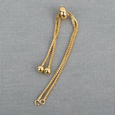 2 Gold Box Chain Slider Bracelet Connector Link Chain, Jump rings on both sides for a charm, one size fits most, fin0735 by SmartParts on Etsy https://www.etsy.com/listing/573043086/2-gold-box-chain-slider-bracelet Gold Box, Box Chain, Adjustable Bracelet, Jump Rings, Both Sides, Link Chain, Jewelry Supplies, Color Trends, Sliders