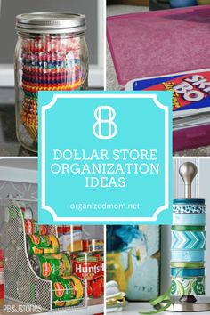 dollar store organization ideas with text overlay