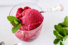 Raspberry Gelato | Imperial Sugar Raspberry Gelato, Cool Desserts, Ice Cream Inspiration, Lime Sorbet, Gelato Recipe, Gelato Ice Cream