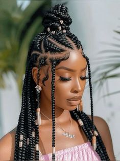 Fulani Braids Hairstyles, Hair Braid Designs, Braids Hairstyles For Black Women, Hairstyles Styles, Hairstyle Idea, Box Braids Hairstyles For Black Women, Natural Hairstyle