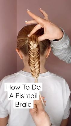 Braid Hairstyles For Long Hair For School, How Do You Do A Fishtail Braid, How To Fish Tail Braid Step By Step, Fish Braids Hairstyles, How To Fishtail Braid Step By Step, Fish Braids Tutorial, Fishbraid Tutorial Video, Fishtale Braid Tut, Fishtail Braids Hairstyles