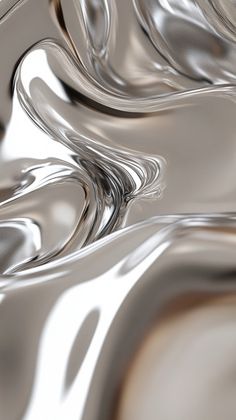 an abstract silver background with wavy lines