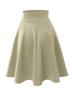 This basic versatile elastic waist flared skater skirt is a must have! This skirt offers comfort and style at the same time. Look chic in this skirt by pairing it with a bodysuit. Layer it over leggings on winter days or with a simple tee for warmer days. Feature - 90% Polyester / 10% Spandex - Durable, soft fabric offers all-day comfort / Flared at the bottom - Double stitching on bottom hem - Hand or machine wash in cold water - Made in U.S.A - Please look at the measurements below for guidanc Chic Stretch A-line Skirt, Fitted A-line Elastane Bottoms, Spring Fitted Skirt With Wide Waistband, Chic Spring Mini Skirt With Wide Waistband, Fitted A-line Elastane Skirt, Stretch A-line Bottoms In Solid Color, Stretch A-line Skirt For Fall, Stretch A-line Skirt In Solid Color, Chic Knee-length Solid Color Mini Skirt