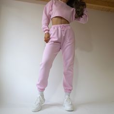 Baby Pink High Waisted Joggers Loungewear - Etsy Australia Casual Pink Sweatpants With Elastic Cuffs, Sporty Pink Sweatpants With Ribbed Cuffs, Pink Athleisure Joggers With Ribbed Cuffs, Pink Cotton Sweats With Elastic Waistband, Pink Comfortable Sweatpants For Loungewear, Sporty Pink Joggers With Elastic Cuffs, Pink Sweats With Elastic Waistband For Loungewear, Pink Elastic Waistband Sweats For Loungewear, Pink Athleisure Tracksuit For Leisure