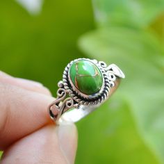 Green Copper Turquoise Ring, Gemstone Ring, Statement Ring, 925 Sterling Silver Ring, Anniversary Gift, Ring For Mother, Birthstone Ring. * Gemstone : Turquoise * Weight : 3.5 Gms * Stone Shape : Oval * Stone Size : 7x9 mm * All our work is custom made by hand with Love and Care in our workshop ♡ Turquoise Pendants https://www.etsy.com/shop/silverjewelryexim925?ref=seller-platform-mcnav&search_query=Turquoise+pendants Turquoise Earrings https://www.etsy.com/shop/silverjewelryexim925?ref=seller-platform-mcnav&search_query=Turquoise+earrings Turquoise Rings https://www.etsy.com/shop/silverjewelryexim925?ref=seller-platform-mcnav&search_query=Turquoise+rings 》W H Y T O W E A R S I L V E R《 As a metal, silver has significant health benefits that have been used across cultures for centuries. Si Green Turquoise 925 Ring For Anniversary, Green Sterling Silver Turquoise Ring For Anniversary, Turquoise-colored Sterling Silver Ring For Anniversary, Birthstone Promise Rings, Vert Turquoise, Promise Ring Gift, Ring Turquoise, Clear Communication, Copper Turquoise