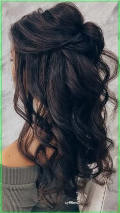 Bridal Hair Half Up Medium, Partial Updo, Bridal Hair Half Up, Bridal Hair Down, Wedding Hair Half, Bridesmaids Hair, Half Up Half Down Hairstyles, Bridal Hair Updo, Wedding Hair Ideas