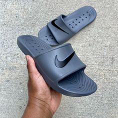 Nike Kawa Shower Sandals Swoosh 100% Completely Waterproof Nike Kawa Shower Slides Dark Charcoal Grey / Black Men's Us Size Condition: Brand New - Without Box *Satisfaction Is 100% Guaranteed* Additional Notes: Guaranteed To Be 100% Authentic Nike Merchandise (Purchased From An Authorized Nike Retailer) Sandal Slide Sandals Color Comfortable Gray Proof Rubber Flip Flop Flops Gray Non-slip Open Toe Sport Sandals, Non-slip Gray Synthetic Slides, Gray Non-slip Round Toe Sport Sandals, Gray Synthetic Sport Sandals, Gray Sporty Synthetic Sport Sandals, Comfortable Gray Sport Sandals, Gray Non-slip Slip-on Slides, Casual Gray Sport Sandals With Cushioned Footbed, Gray Cushioned Slides