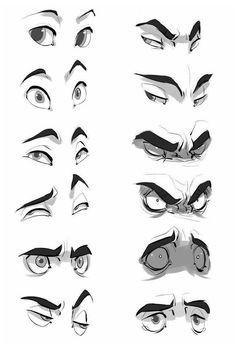 an image of various eyes and eyebrows