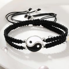 Brand New Boutique Item From The Journey Shop! Ying And Yang 2 Braided Friendship Bracelets, Adjustable Fit. 1 For You And 1 For A Friend Ying Yangs Charm Are Magnetic To Each Other Y2k 2000s Vibes! Bff Best Friends Forever *Bundle Any 2 Boutique Items From My Closet And Receive An Offer From Me For The Equal Or Lesser Value Item Free* Fast Shipping + Shop My Closet & Bundle + New Items Added Regularly + Boutique Is Buy One Get One Free. Ying And Yang, Braided Friendship Bracelets, Flower Cuff Bracelet, Bff Bracelets, Bracelets Adjustable, Best Friend Bracelets, Gold Bracelet Set, Boutique Items, Black Leather Bracelet